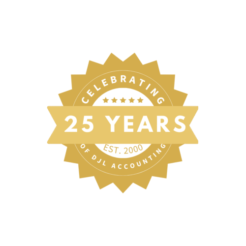 DJL 25 years in business badge